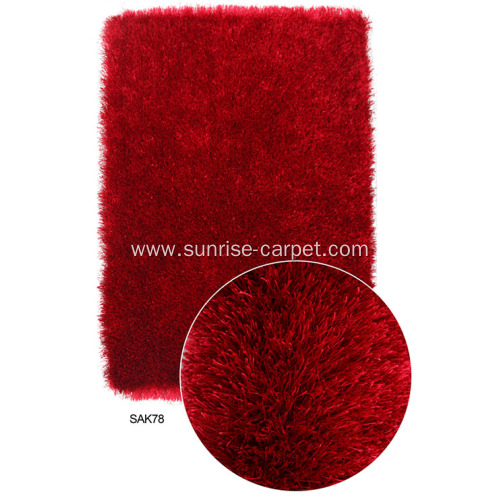 100% Polyester Thick Silk Yarn Carpet